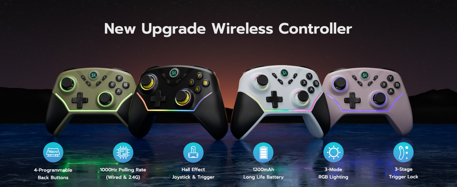 2.4G gaming controller for Tesla and Steam